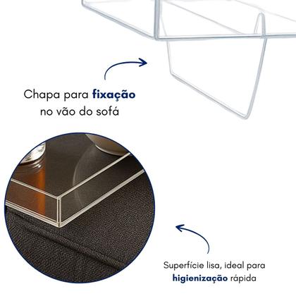 Imagem de Suporte Porta Copo 20x10 Bandeja Sofá Snack Bebida Controle Remoto Pipoca Amendoim Cerveja Lanche