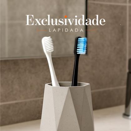 Imagem de Suporte Porta Escova De Dente Artesanal P/ Pia Banheiro