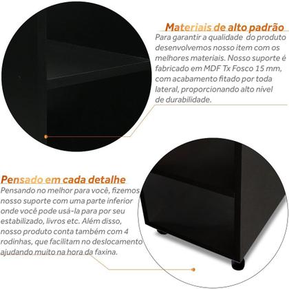 Imagem de Suporte Porta Gabinete Cpu E Estabilizador Com Rodinhas