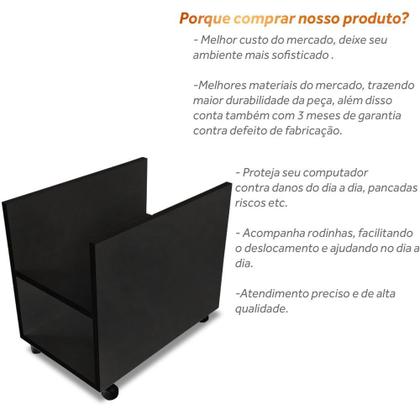 Imagem de Suporte Porta Gabinete Cpu E Estabilizador Com Rodinhas