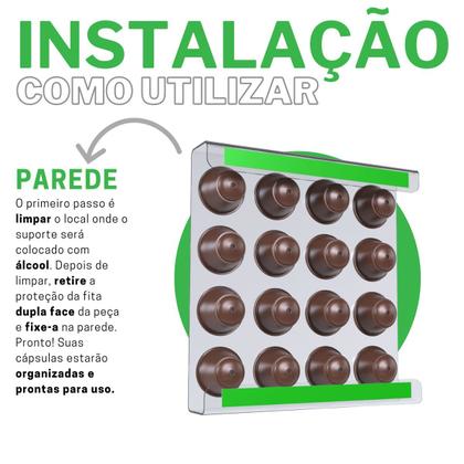 Imagem de Suporte Porta Organizador De Parede Compatível com Até 16 Cápsulas de Café Dolce Gusto