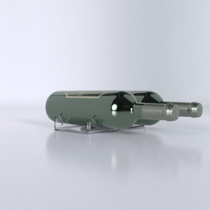 Imagem de Suporte Porta Organizador Expositor de Mesa Duplo para Garrafa de Vinho Adega