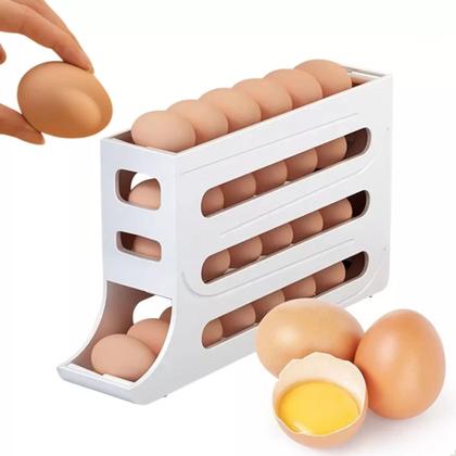 Imagem de Suporte Porta Ovos Organizador 4 Andares Para Geladeira