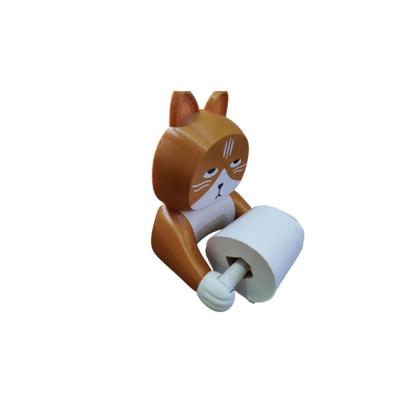 Imagem de Suporte Porta Papel Higiênico 3d Enfeite Banheiro Gato Pet C