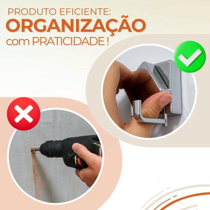 Imagem de Suporte Porta Papel Higiênico Banheiro Ventosa Cromado