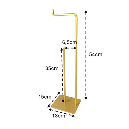 Imagem de Suporte Porta Papel Higiênico Para 4 Rolos Banheiro Dourado Fosco - 2373DO Future