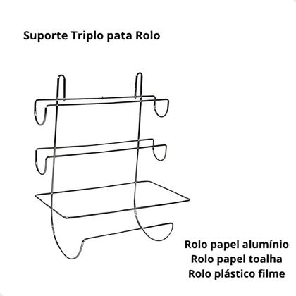 Imagem de Suporte Porta Rolo Papel Toalha Laminado Filme