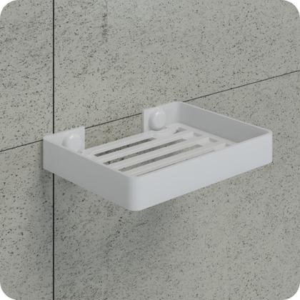 Imagem de Suporte Porta Sabonete Para Banheiro de Parede Branco Plus