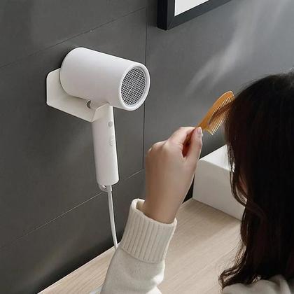 Imagem de Suporte Porta Secador Cabelo E Cabo Fixa Na Parede - 3 Unid