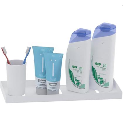 Imagem de Suporte Porta Shampoo Prateleira Parede Branco F.Plus