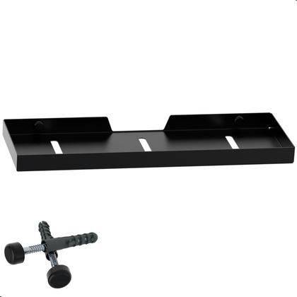 Imagem de Suporte Porta Shampoo Prateleira Preto Fosco De Parede Plus