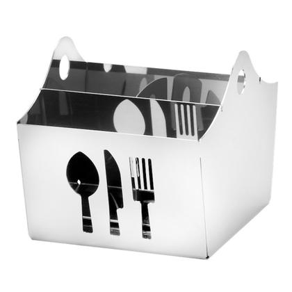 Imagem de Suporte Porta Talheres de Mesa Inox - Gourmet