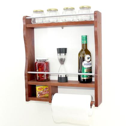Imagem de Suporte Porta Temperos E Condimentos De Madeira Parede
