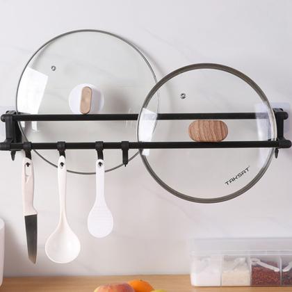 Imagem de Suporte Porta Toalha Banho Duplo c/ Ganchos Sem Furo Facil Instalação