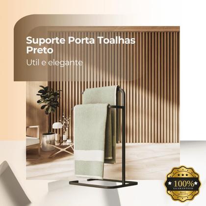 Imagem de Suporte Porta Toalha de Rosto Duplo para Bancada de Banheiro Lavabo - ÉdeCasaMóveis