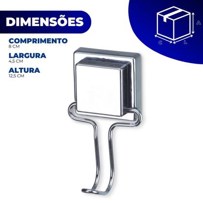 Imagem de Suporte Porta Toalha Toalheiro de Rosto Para Banheiro Nicho Pano de Prato Cozinha Com Ventosa Sem Furo Cromado Arthi