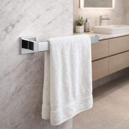 Imagem de Suporte Porta Toalhas Rosto Quadrado Toalheiro Lavabo Inox
