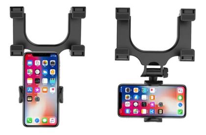 Imagem de Suporte Pra Celular Veicular Encaixe Retrovisor 360 Carro