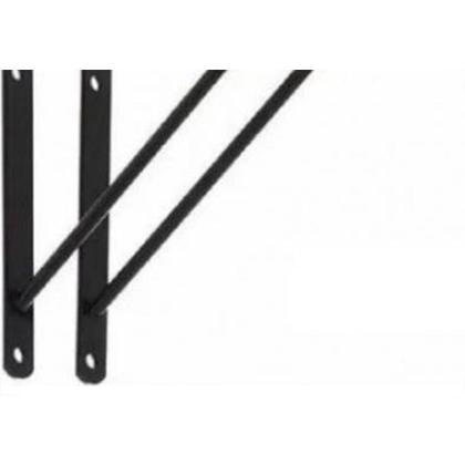 Imagem de Suporte Prateleira Mao Francesa Overtime Reforcado 30Cm Preto - Kit C/12 Pecas