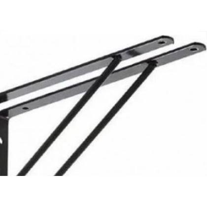 Imagem de Suporte Prateleira Mao Francesa Overtime Reforcado 30Cm Preto - Kit C/12 Pecas