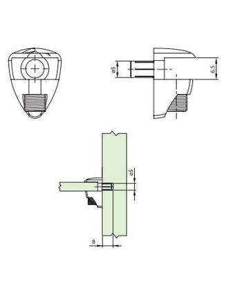 Imagem de Suporte Prateleira Vidro 3 a 6 mm Zamak Niquelado - FGVTN