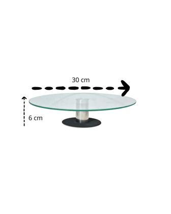 Imagem de Suporte prato giratório de vidro 30cm