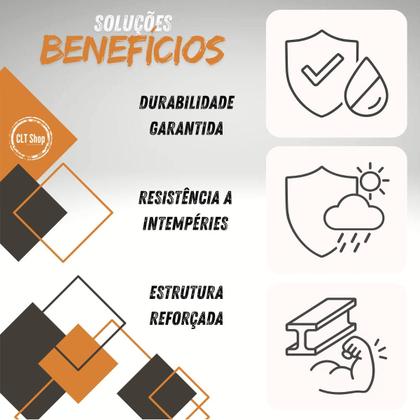 Imagem de Suporte Preto Para Motor De Portão Automatizador Basculante Base 20cm Estrutura Reforçada