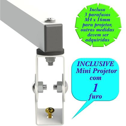 Imagem de Suporte Projetor Datashow Mini Led Parede Braço 50 Cm-Branco