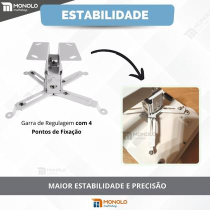 Imagem de Suporte Projetor de Teto Parede Datashow Universal Até 25kg