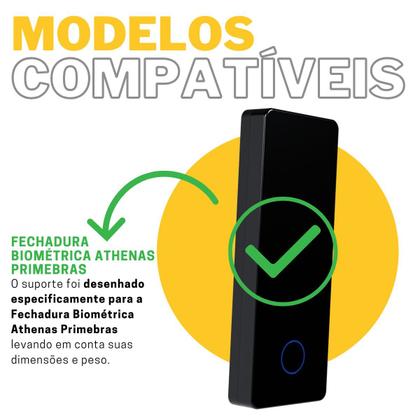 Imagem de Suporte Protetor Antivandalismo De Parede Compatível com Fechadura Biométrica Athenas Primebras