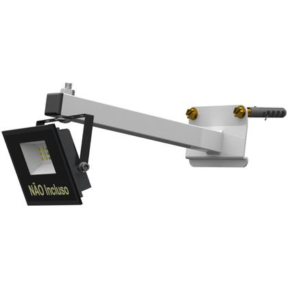 Imagem de Suporte refletor parede braço inclinado 20 cm