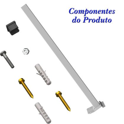 Imagem de Suporte refletor parede braço inclinado 20 cm