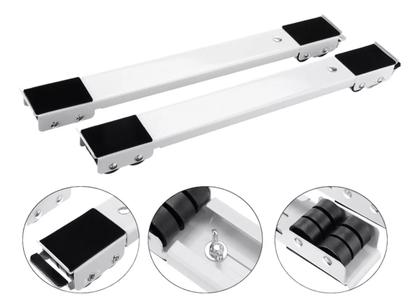 Imagem de Suporte Reforcado Rodinhas Ajustavel Moveis Maquina Lavar Geladeira