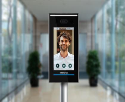 Imagem de Suporte Sc 3000 Para Leitor Facial Ss 3540 5530 7530 Fácil Instalação Material Em Liga De Alumínio