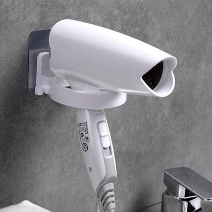 Imagem de Suporte secador cabelo sem furo organizador fios adesivo