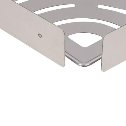Suporte shampoo de canto parede banheiro Aço inox Cromado - Fino Inox Imagem de Suporte shampoo de canto parede banheiro Aço inox Cromado