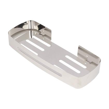 Suporte shampoo retangular parede banheiro Aço inox Cromado - Fino Inox Imagem de Suporte shampoo retangular parede banheiro Aço inox Cromado
