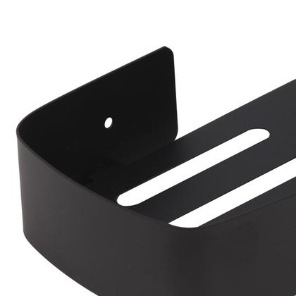 Suporte shampoo retangular parede banheiro Aço inox Preto - Fino Inox Imagem de Suporte shampoo retangular parede banheiro Aço inox Preto
