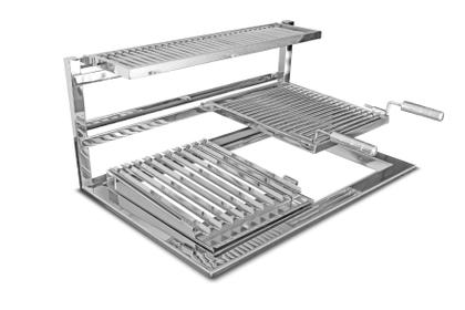 Imagem de Suporte Slim em Aço Inox para Churrasqueira - JX Metais