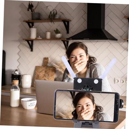 Imagem de Suporte Smartphone Tablet Extensor Mesa Dobrável Cooler Fan Luz Led ANDROID IOS 101