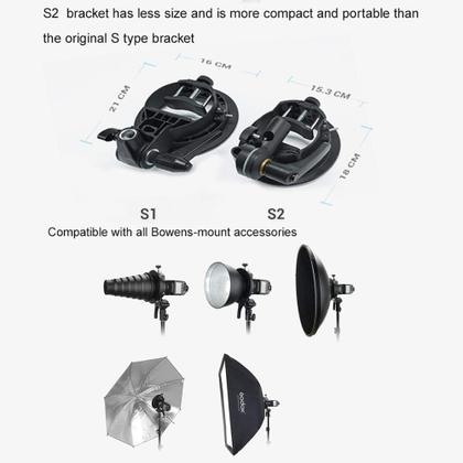 Imagem de Suporte Speedlite Godox S2 S-Type Bowens Mount para V1 AD200Pro AD400pro AD200