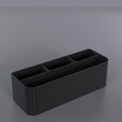 Imagem de Suporte Stand de Parede com 4 Compartimentos para Controle Remoto Carteiras e Chaves Fixo com Dupla Face