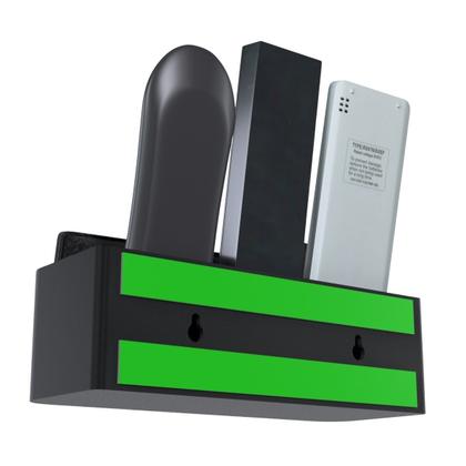 Imagem de Suporte Stand de Parede com 4 Compartimentos para Controle Remoto Carteiras e Chaves Fixo com Dupla Face