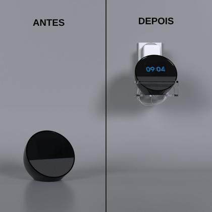 Imagem de Suporte Stand de Parede para Tomada Vertical e Horizontal Compatível com Amazon Alexa Echo Spot - ARTBOX3D