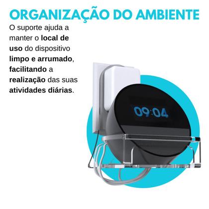 Imagem de Suporte Stand de Parede para Tomada Vertical e Horizontal Compatível com Amazon Alexa Echo Spot - ARTBOX3D