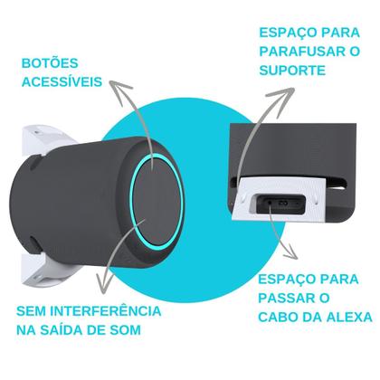 Imagem de Suporte Stand de Teto e Parede Compatível com Amazon Alexa Echo Studio