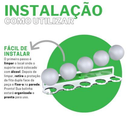 Imagem de Suporte Stand Expositor De Parede Para Até 5 Bolinhas Bolas De Golfe Golf