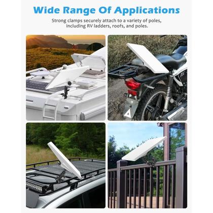Imagem de Suporte Starlink Mini trailer/iate/trailer/guarda-corpos/teto de escada, braçadeira de 360