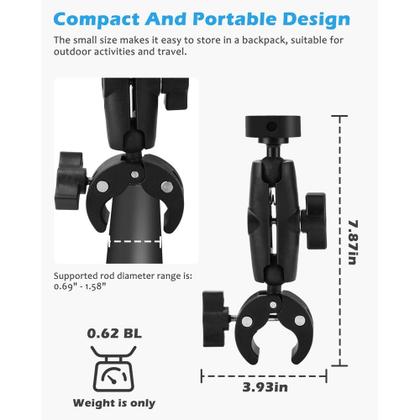 Imagem de Suporte Starlink Mini trailer/iate/trailer/guarda-corpos/teto de escada, braçadeira de 360