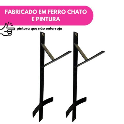 Imagem de Suporte Suspenso Reforçado Botijão Gás 13Kg Antifurto Aço Trava Parede Cozinha Organização